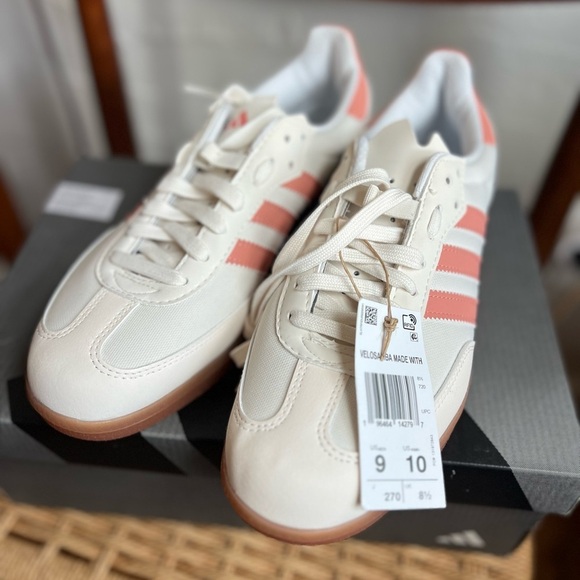 Adidas Velosamba SPD Cycling Shoes – White Coral Gum – Men’s 9 / Women’s 10 NWT